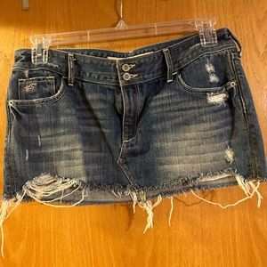Hollis yet mini shredded jean skirt